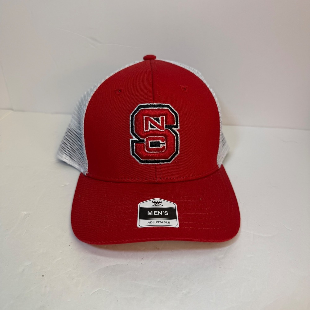 Fan Favorite NC State Wolfpack Trucker Hat Mens Red White Snapback C-MTRCK36CTP